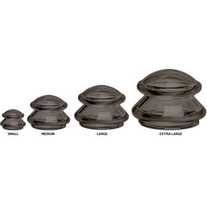 EDGE™ Cupping Therapy Set Onyx, 4 Cups