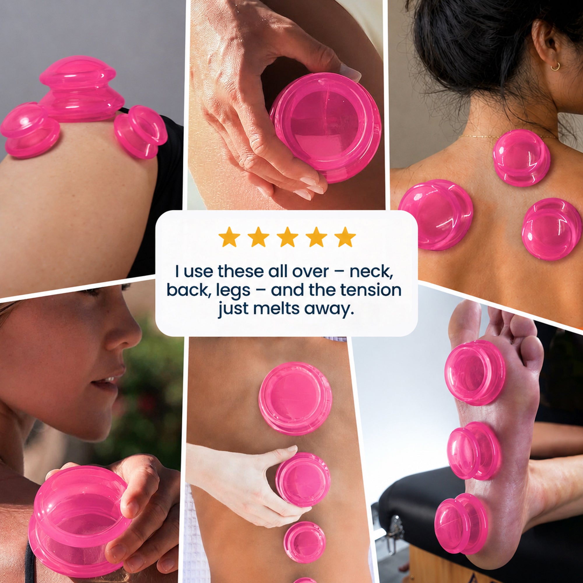 EDGE™ Cupping Therapy Set Blue, 4 Cups