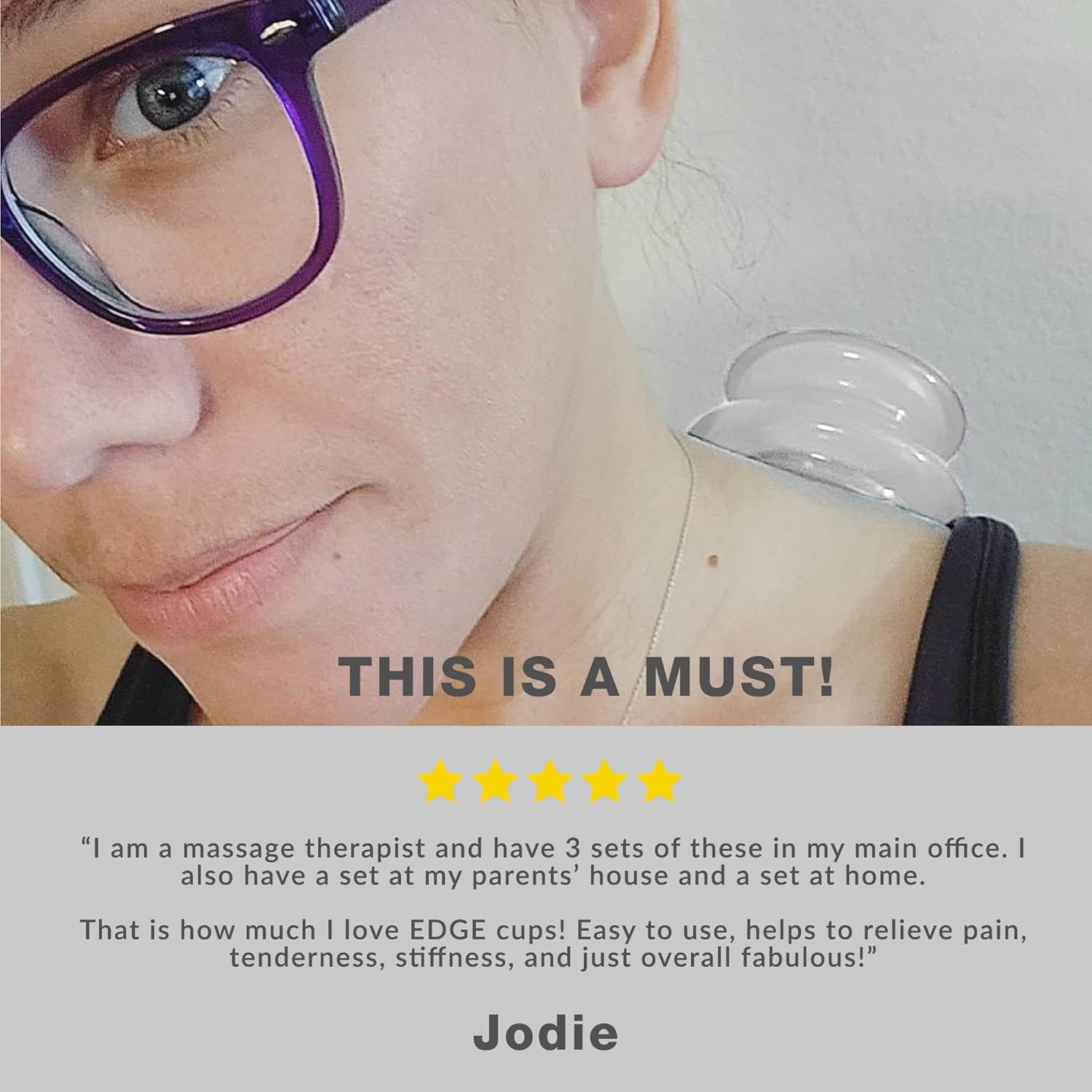 EDGE™ Pro Cupping Set Clear, 8 Cups