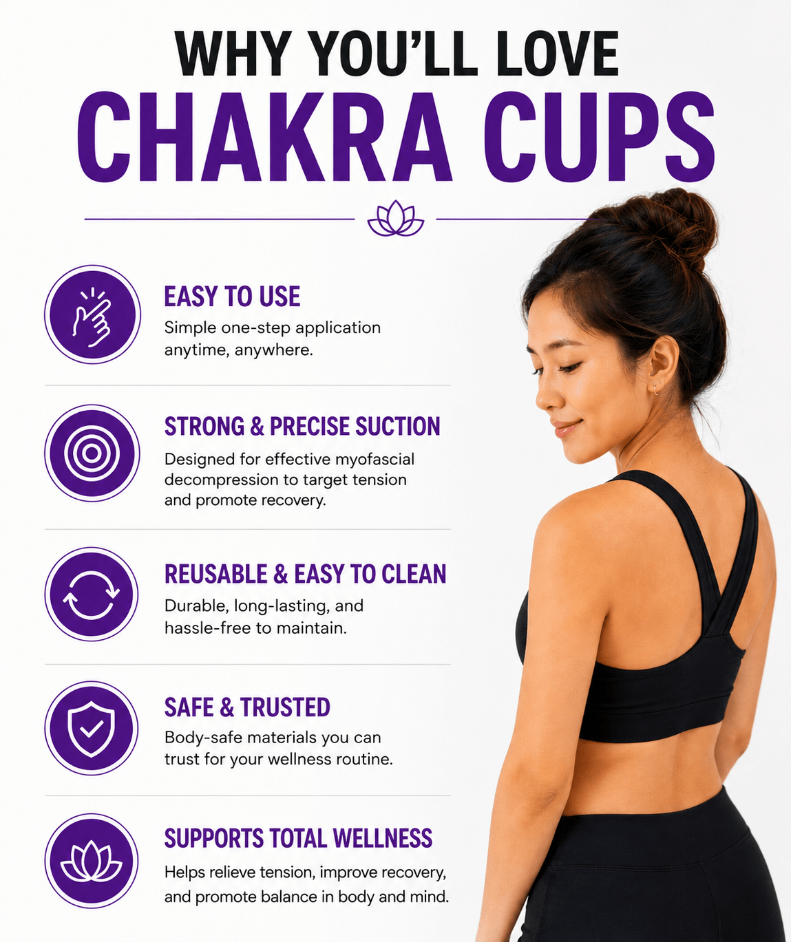 Chakra Cupping Therapy Set 4 Sizes 2 Cups
