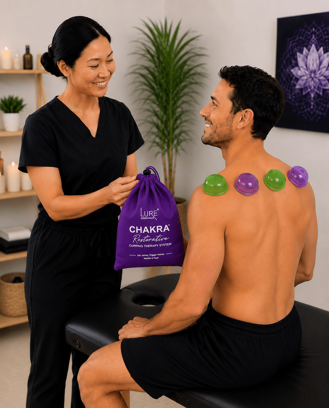 Chakra Cupping Therapy Set 4 Sizes 2 Cups