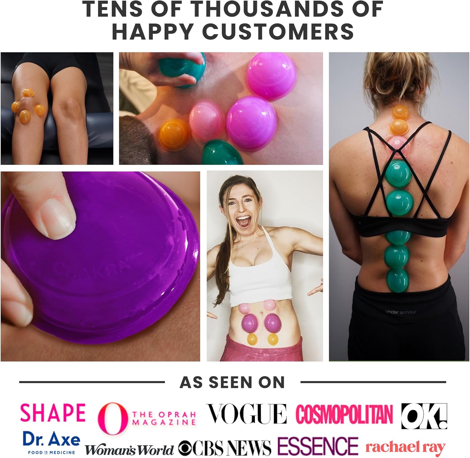 Chakra Cupping Therapy Set 4 Sizes 2 Cups