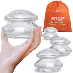 EDGE™ Cupping Therapy Set Clear, 4 Cups