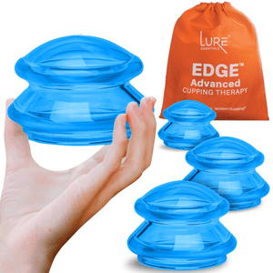 EDGE™ Cupping Therapy Set Blue, 4 Cups