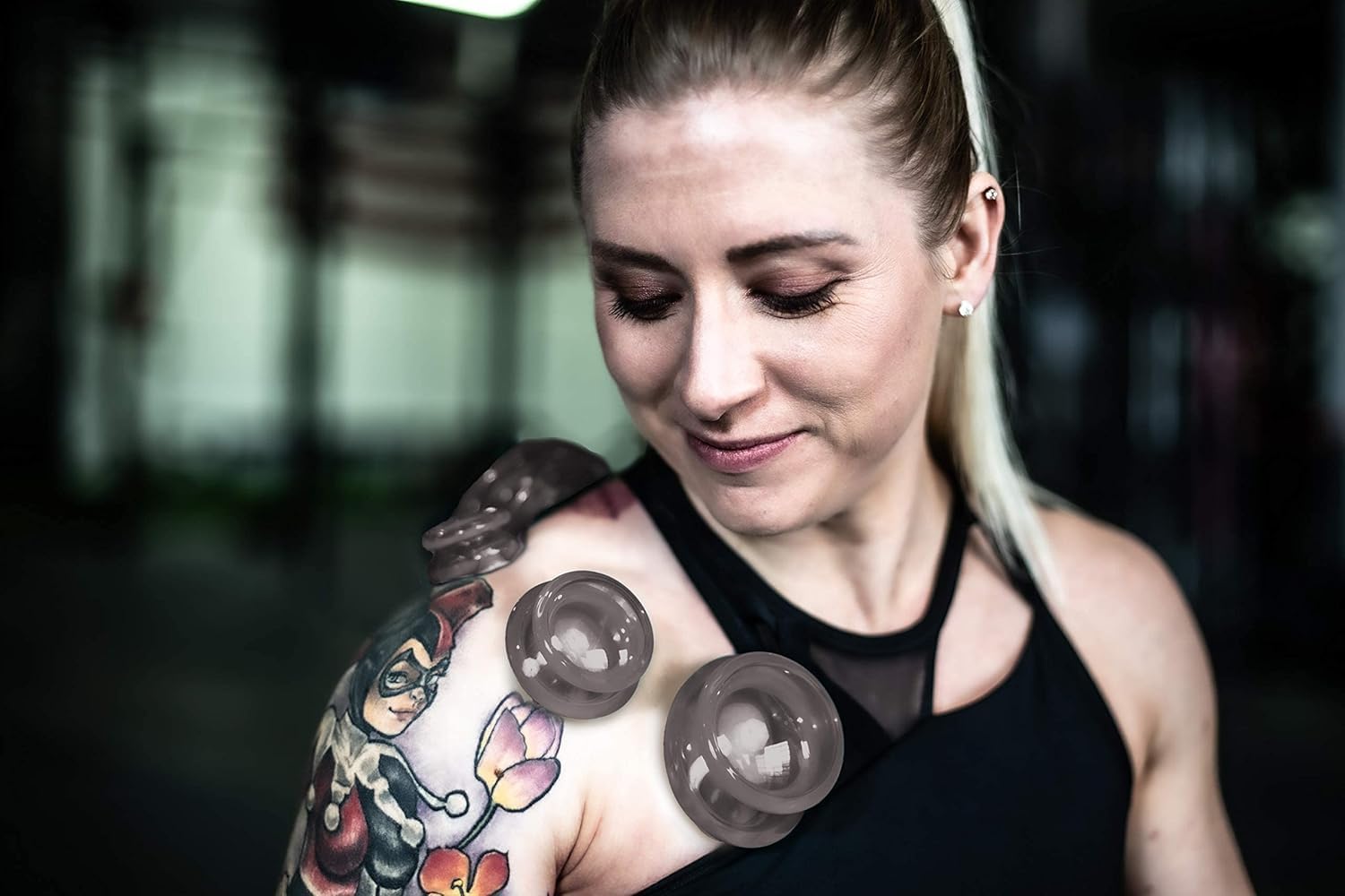 EDGE™ Cupping Therapy Set Onyx, 4 Cups