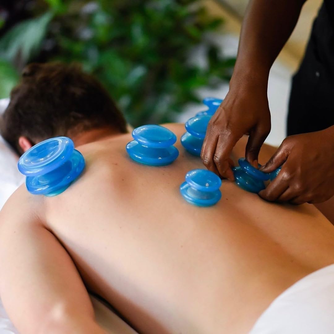 EDGE™ Cupping Therapy Set Blue, 4 Cups