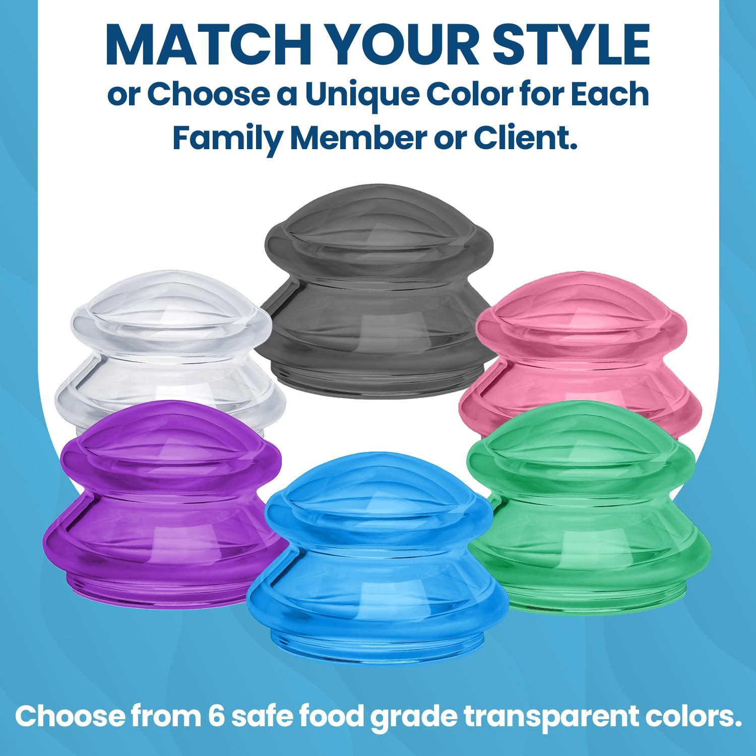 EDGE™ Pro Cupping Set Blue, 8 Cups