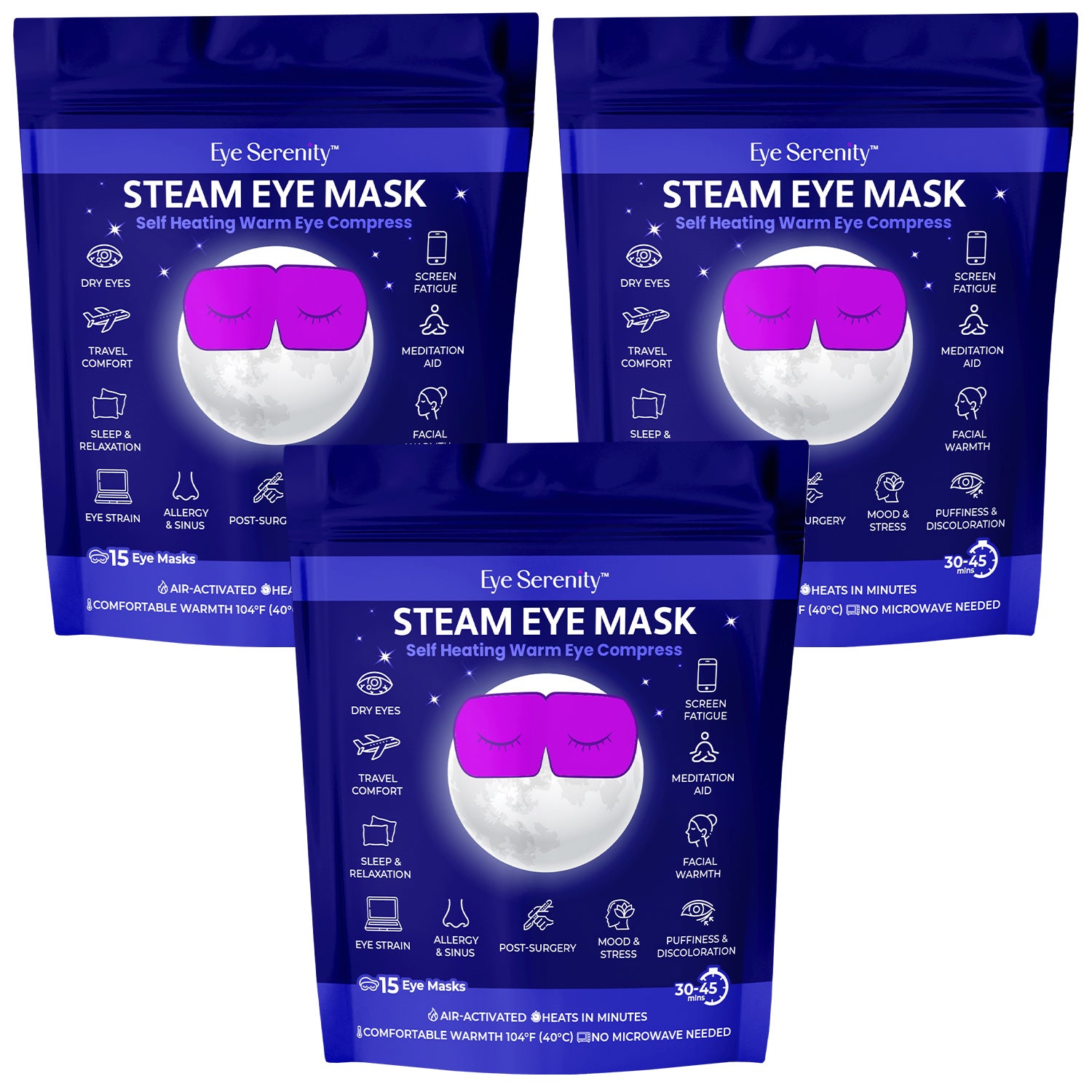 Self-Warming Eye Mask for Dry Eyes, Eye Strain, Travel, Sleep