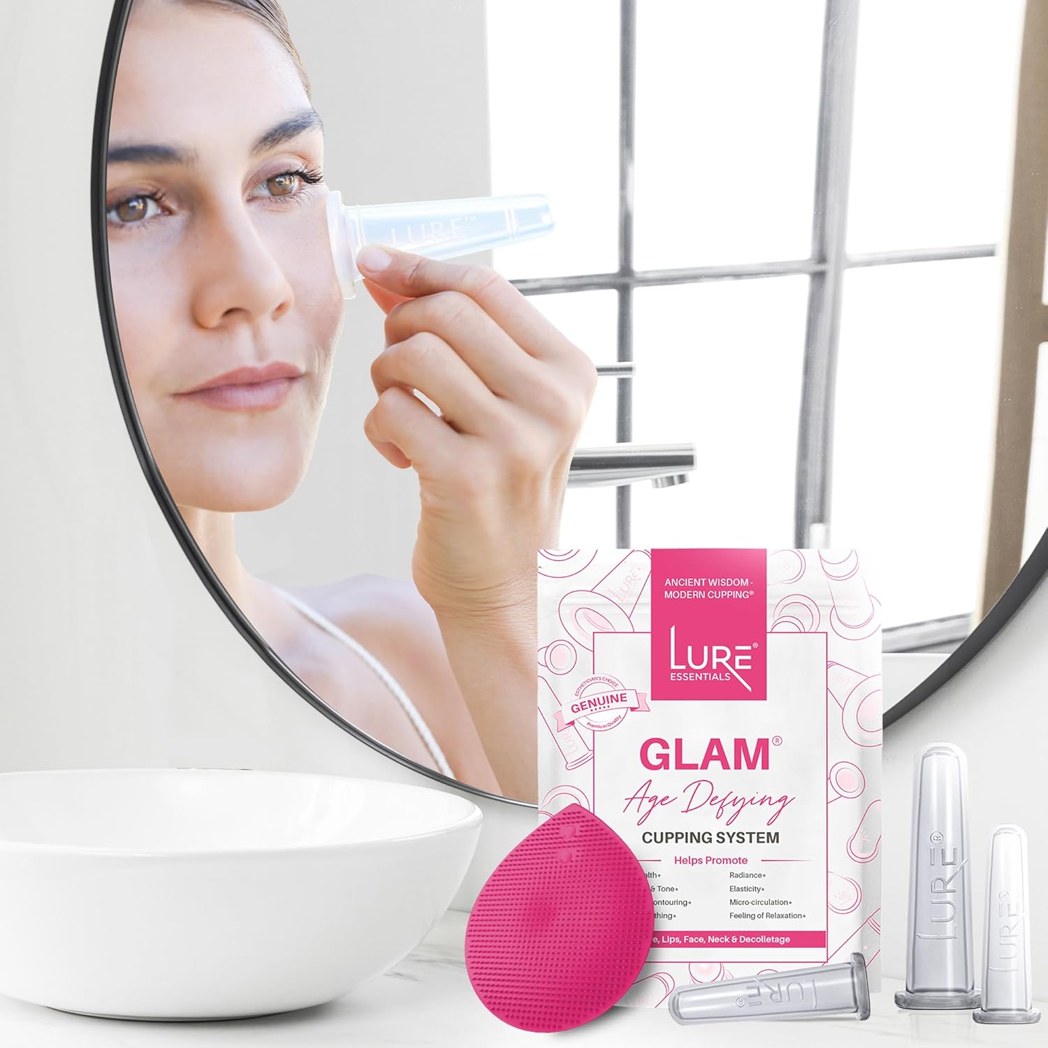 GLAM Facial Cupping Set, Face Eyes Lips