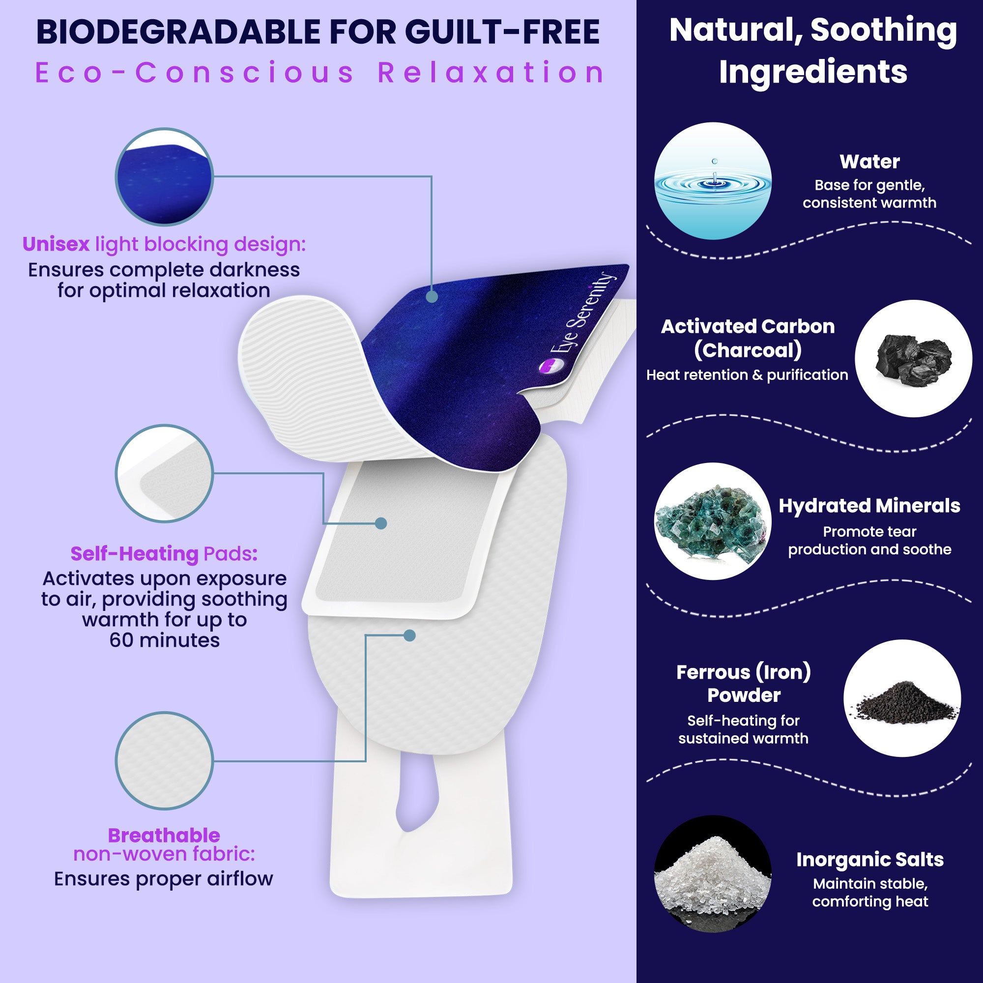 Self-Warming Eye Mask for Dry Eyes, Eye Strain, Travel, Sleep