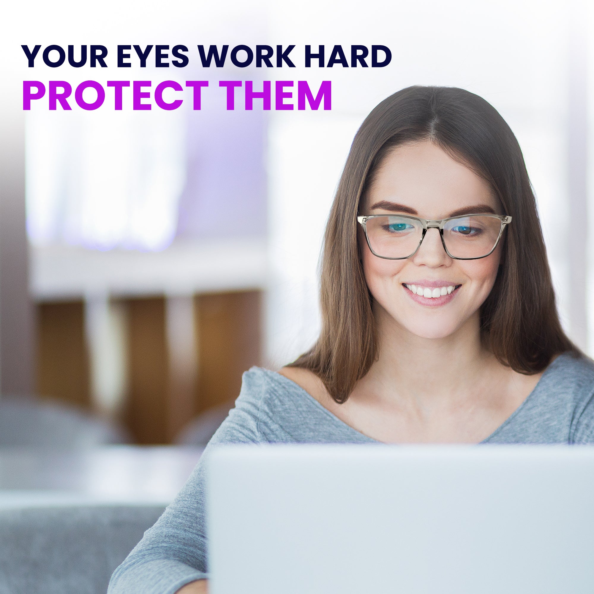 Blue Light Glasses for Screens & LED Lights – 2.3X More Protection | Anti-Glare & Eye Strain Relief
