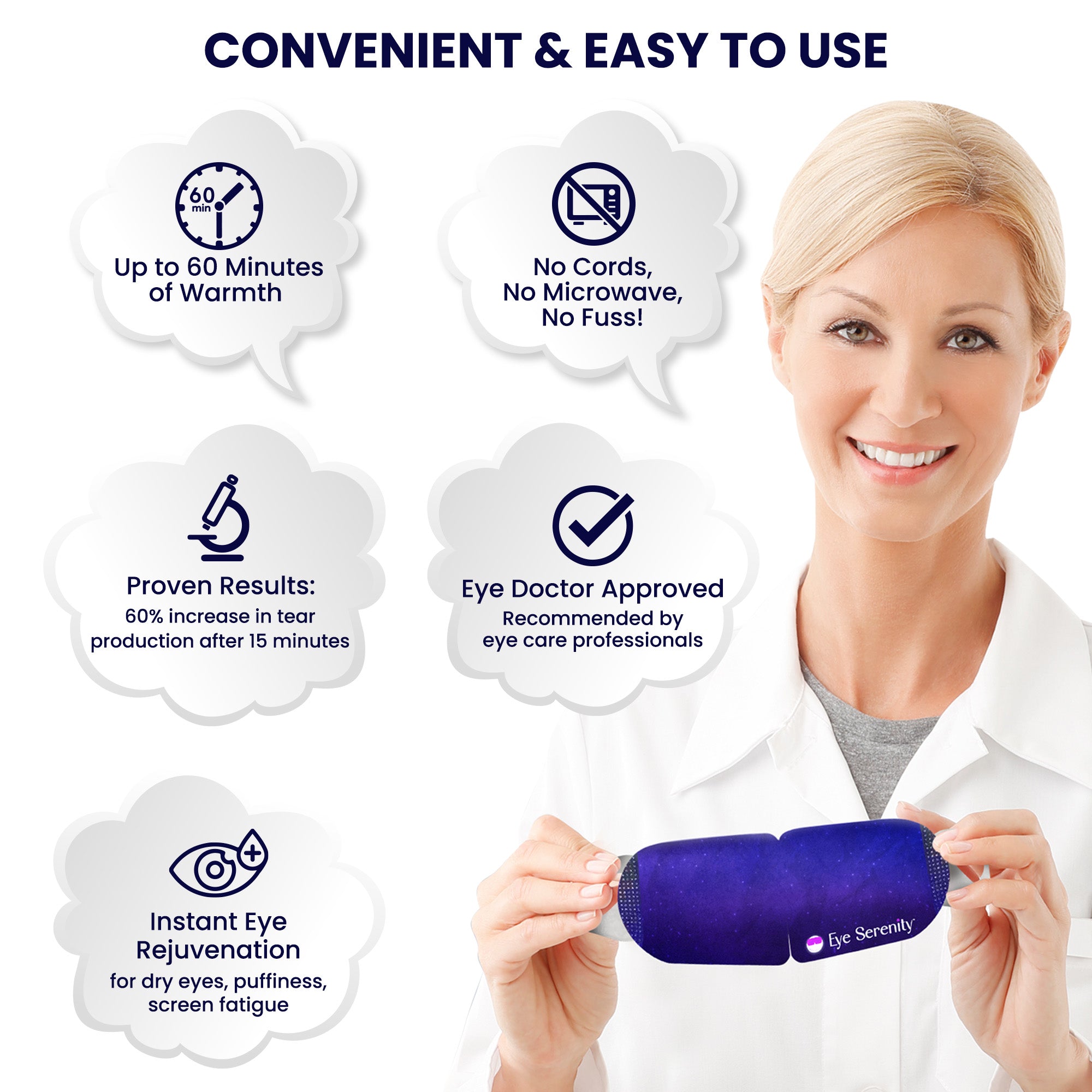 Self-Warming Eye Mask for Dry Eyes, Eye Strain, Travel, Sleep