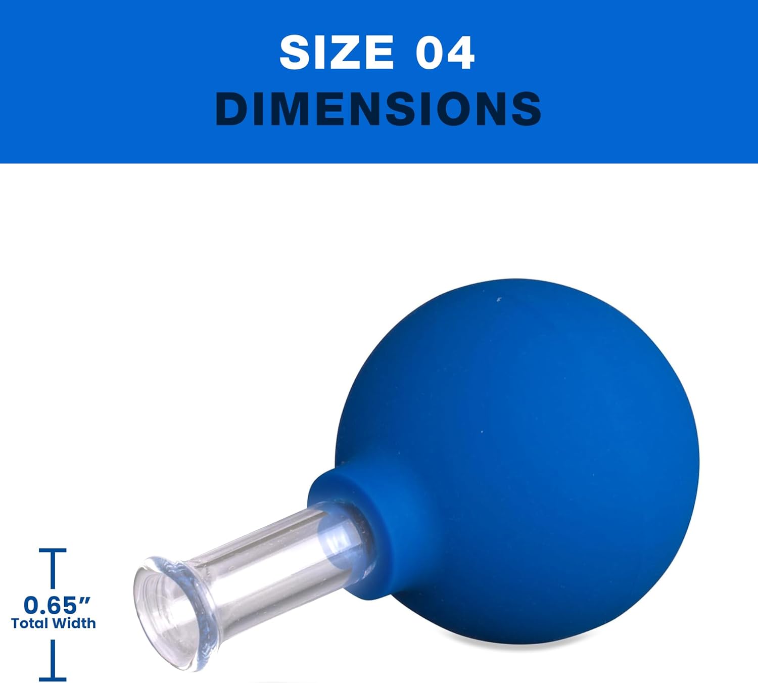 Glass Cupping Cup for Eyes, Nose Lips, Size 4