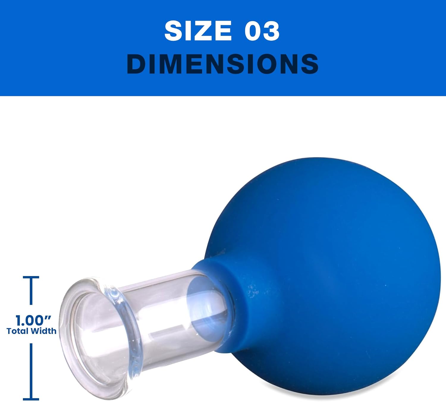 Glass Facial Cup for Face Neck Chest Size 3