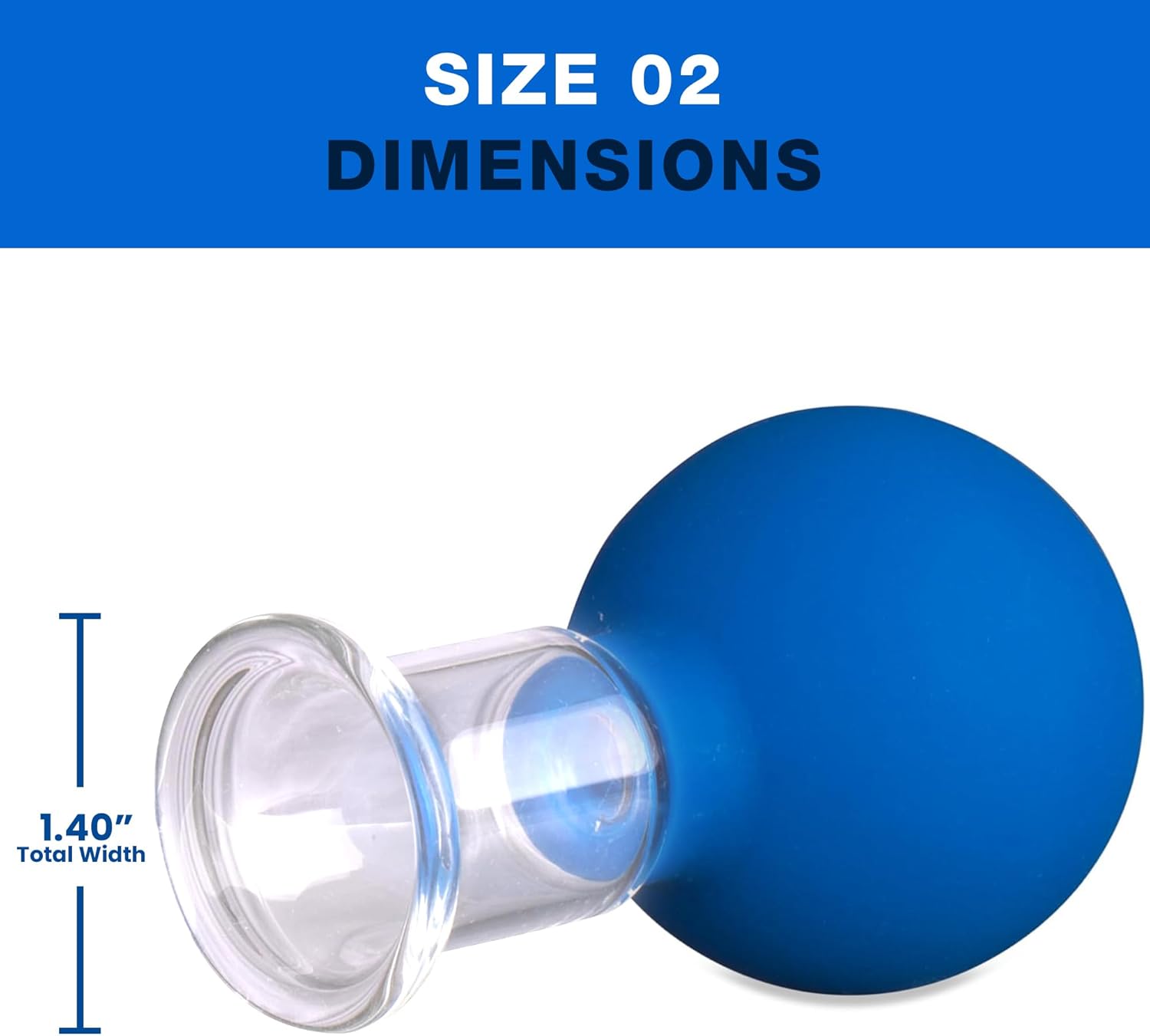 Glass Facial Cupping Cup Face, Neck Size 2