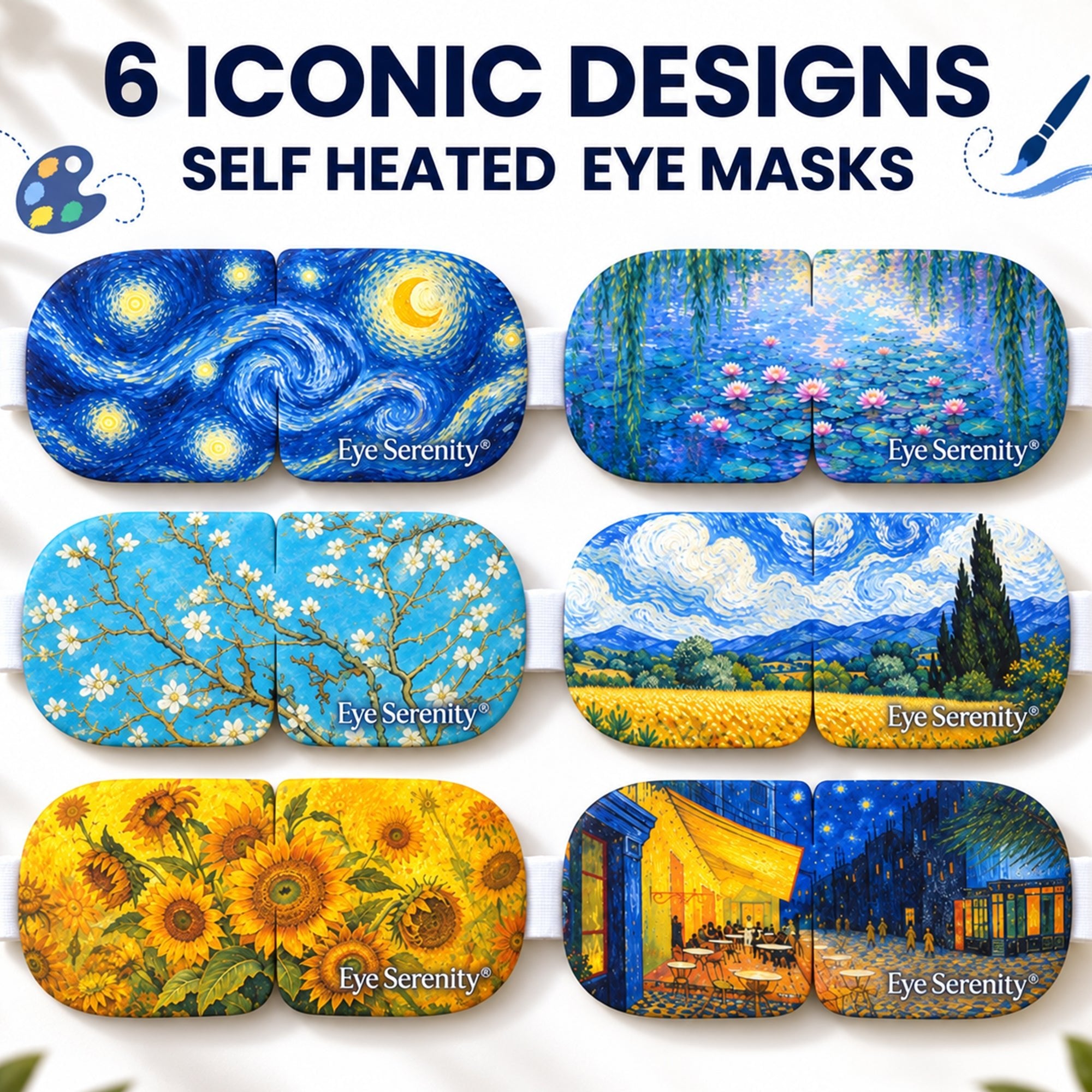 Eye Serenity Steam Eye Masks - The Art of Rest, 6 Pack