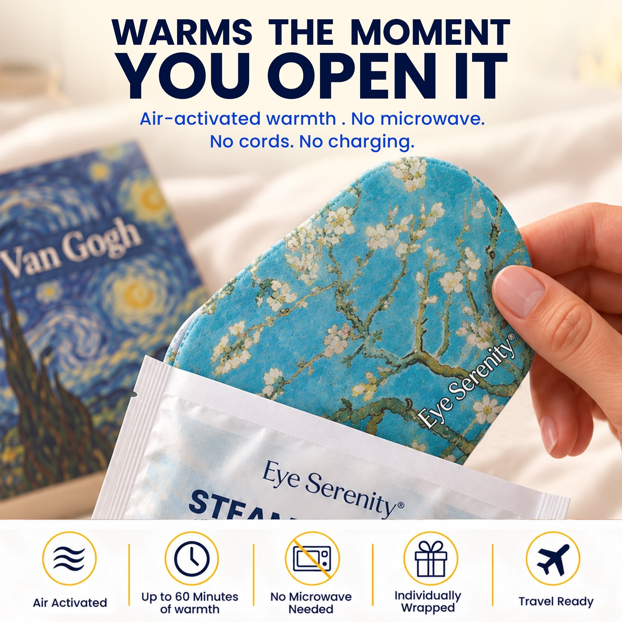 Eye Serenity Steam Eye Masks - The Art of Rest, 6 Pack