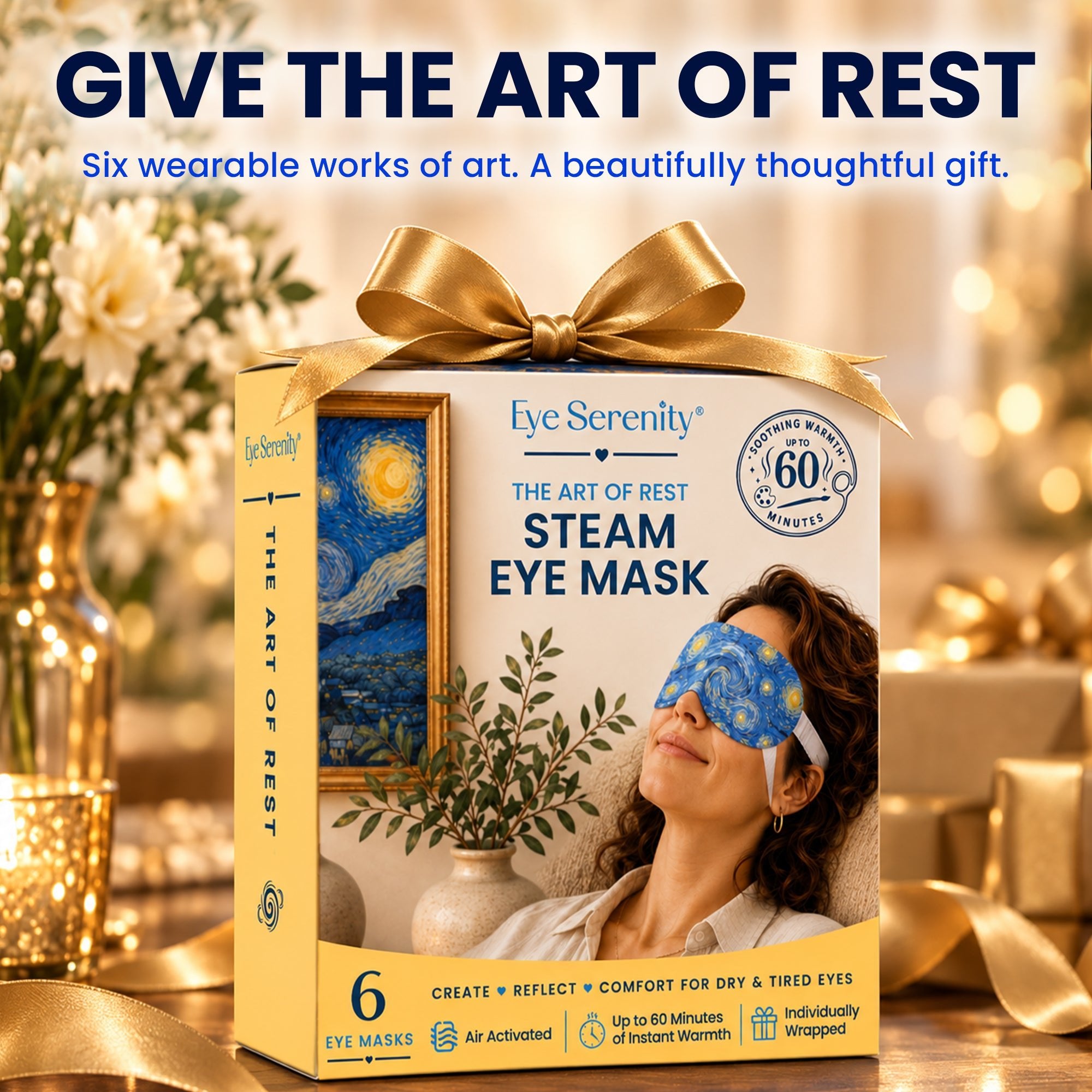 Eye Serenity Steam Eye Masks - The Art of Rest, 6 Pack