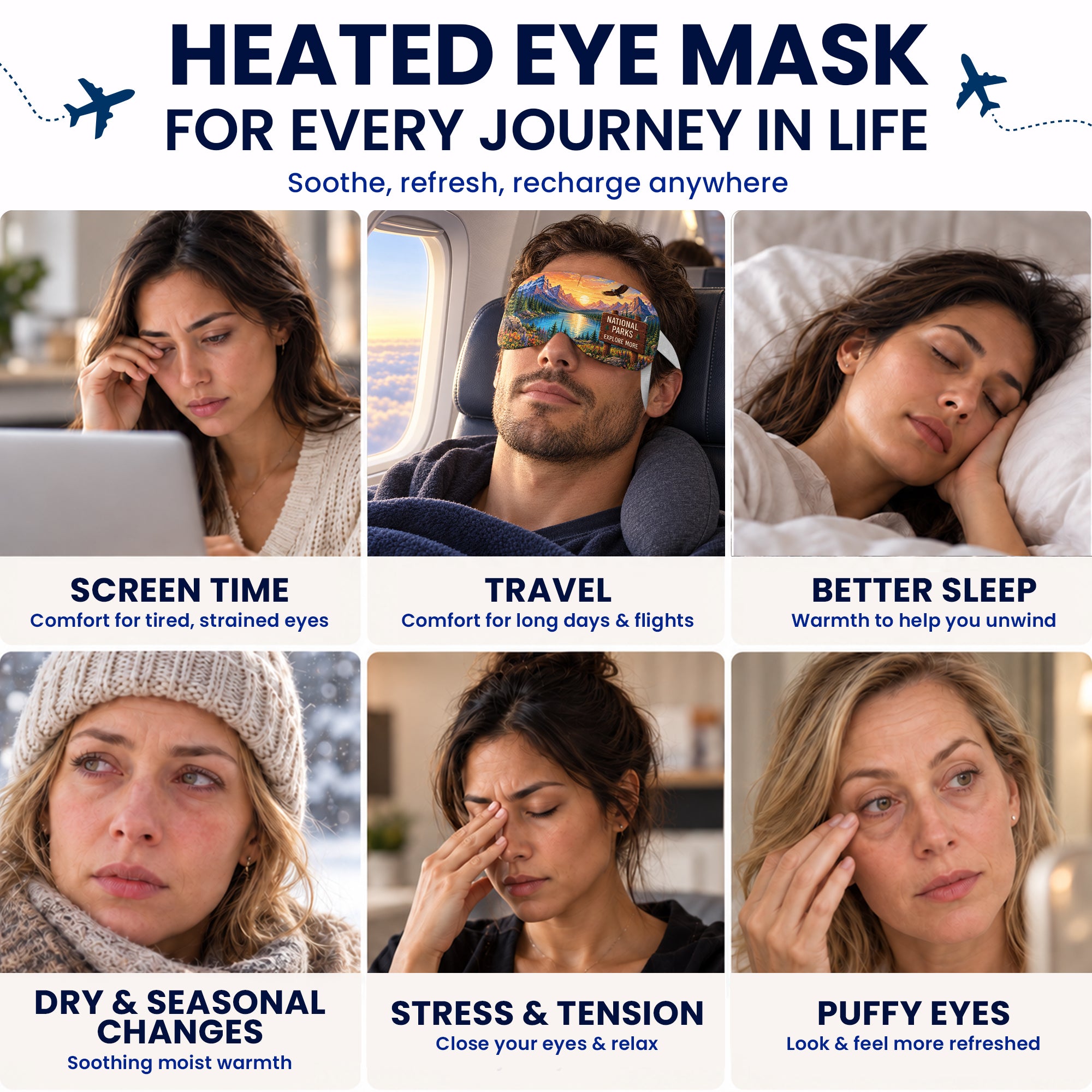 Eye Serenity Steam Eye Masks - Dream Destinations, 6 Pack