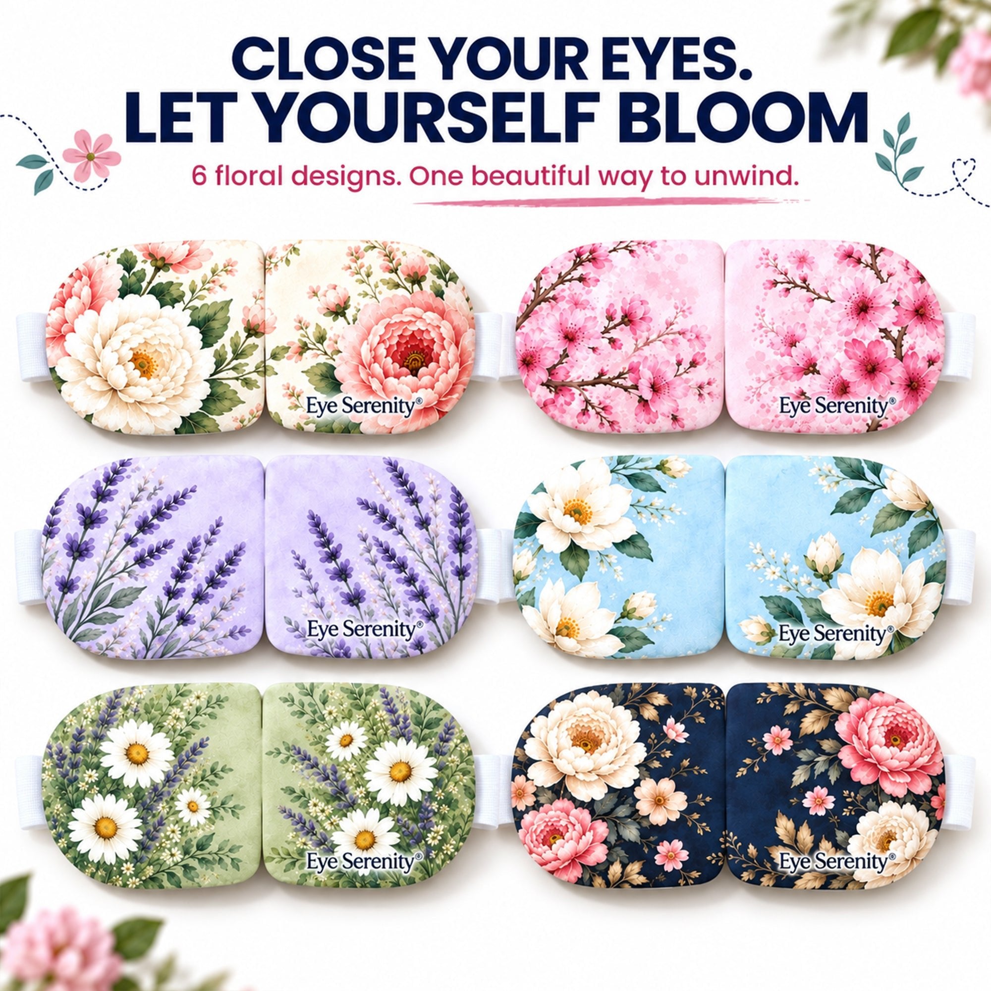 Eye Serenity Steam Eye Masks - Petals & Pause, 6 Pack