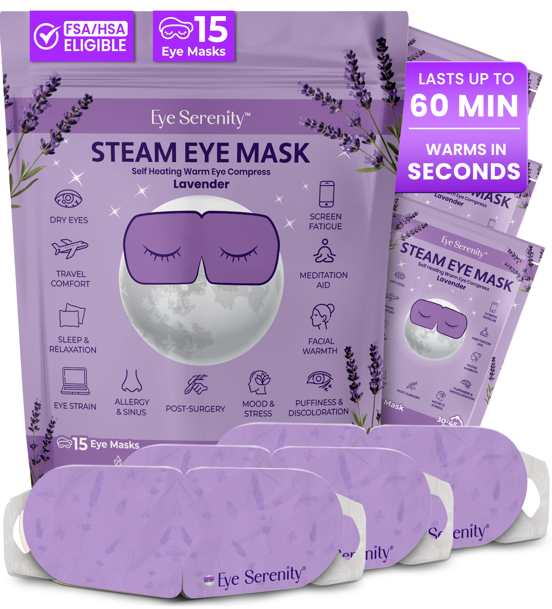Eye Serenity Steam Eye Mask - LAVENDER