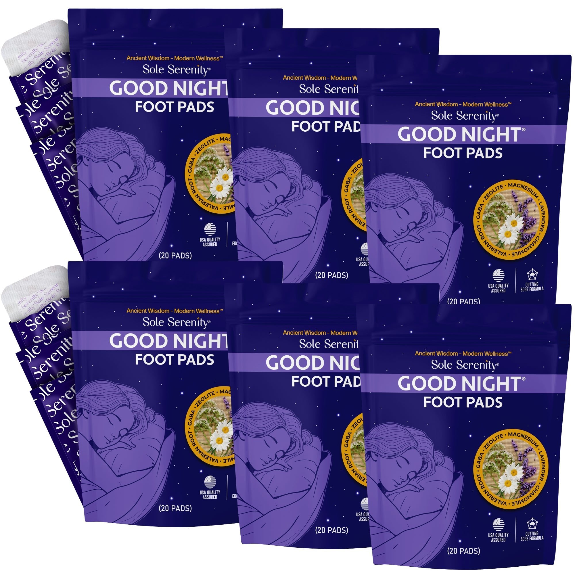 Good Night Sleep Detox Foot Pads - Natural Sleep Aid & Stress