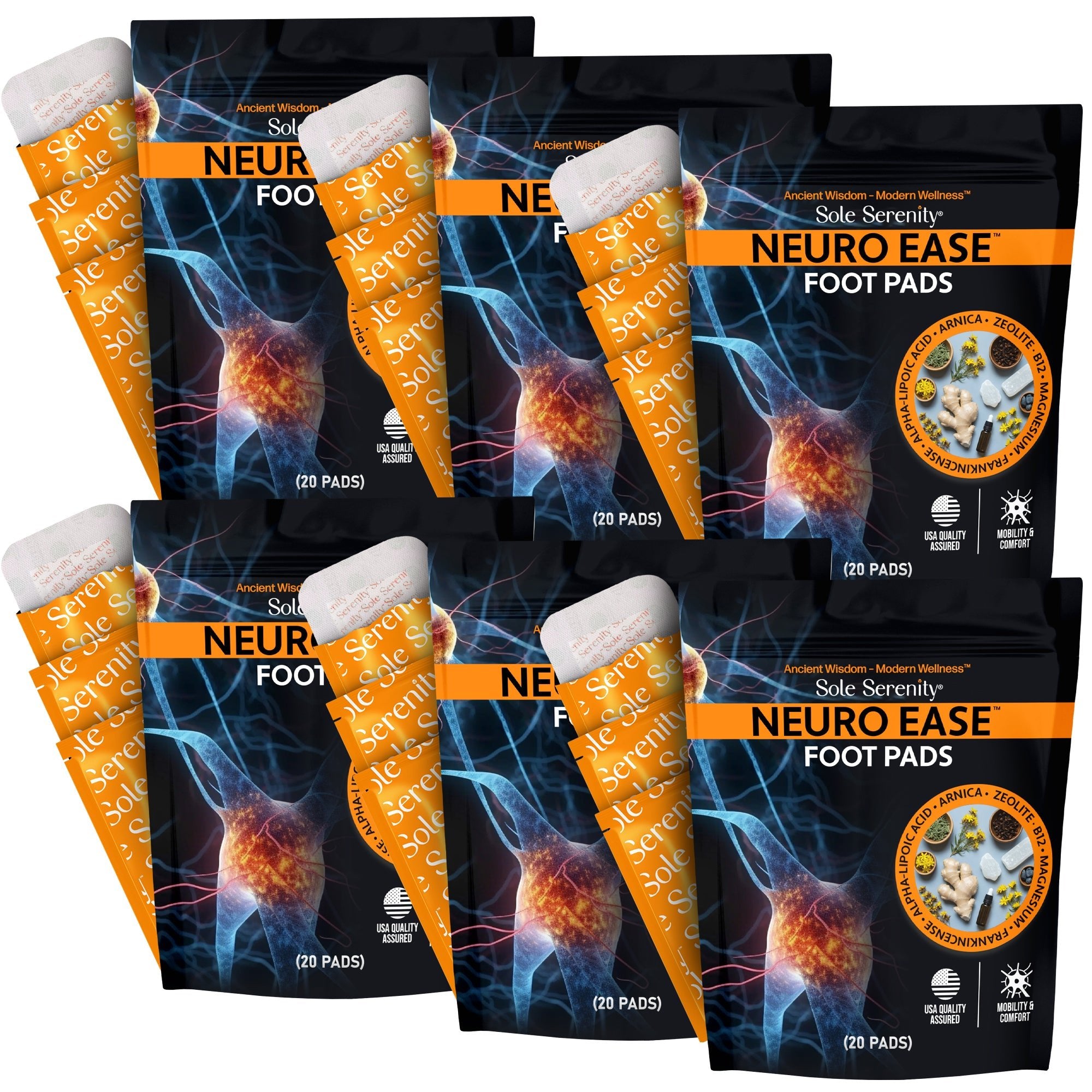 Neuro Ease Neuropathy Support Pads - Nerve Comfort & Detox | Lure