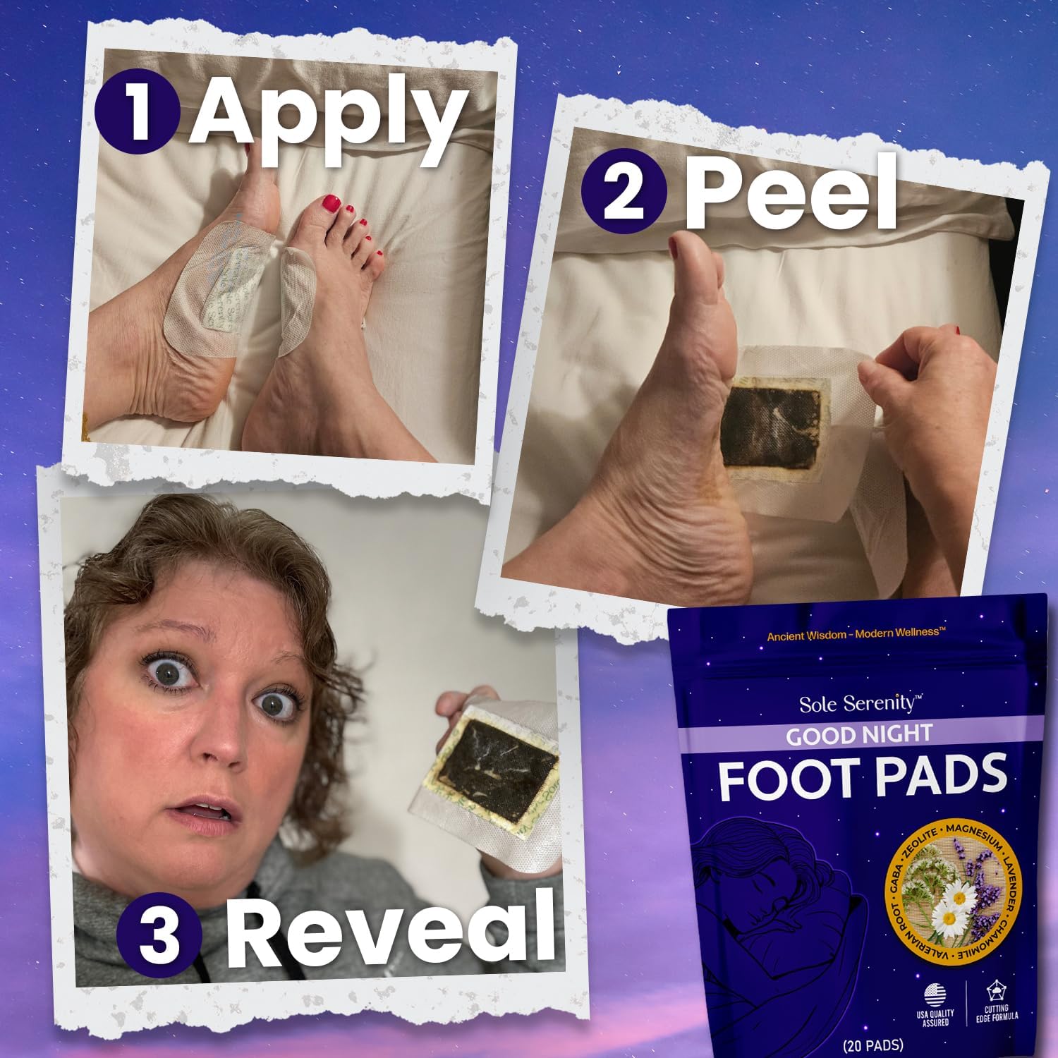 Good Night Sleep Detox Foot Pads with Magnesium Glycinate