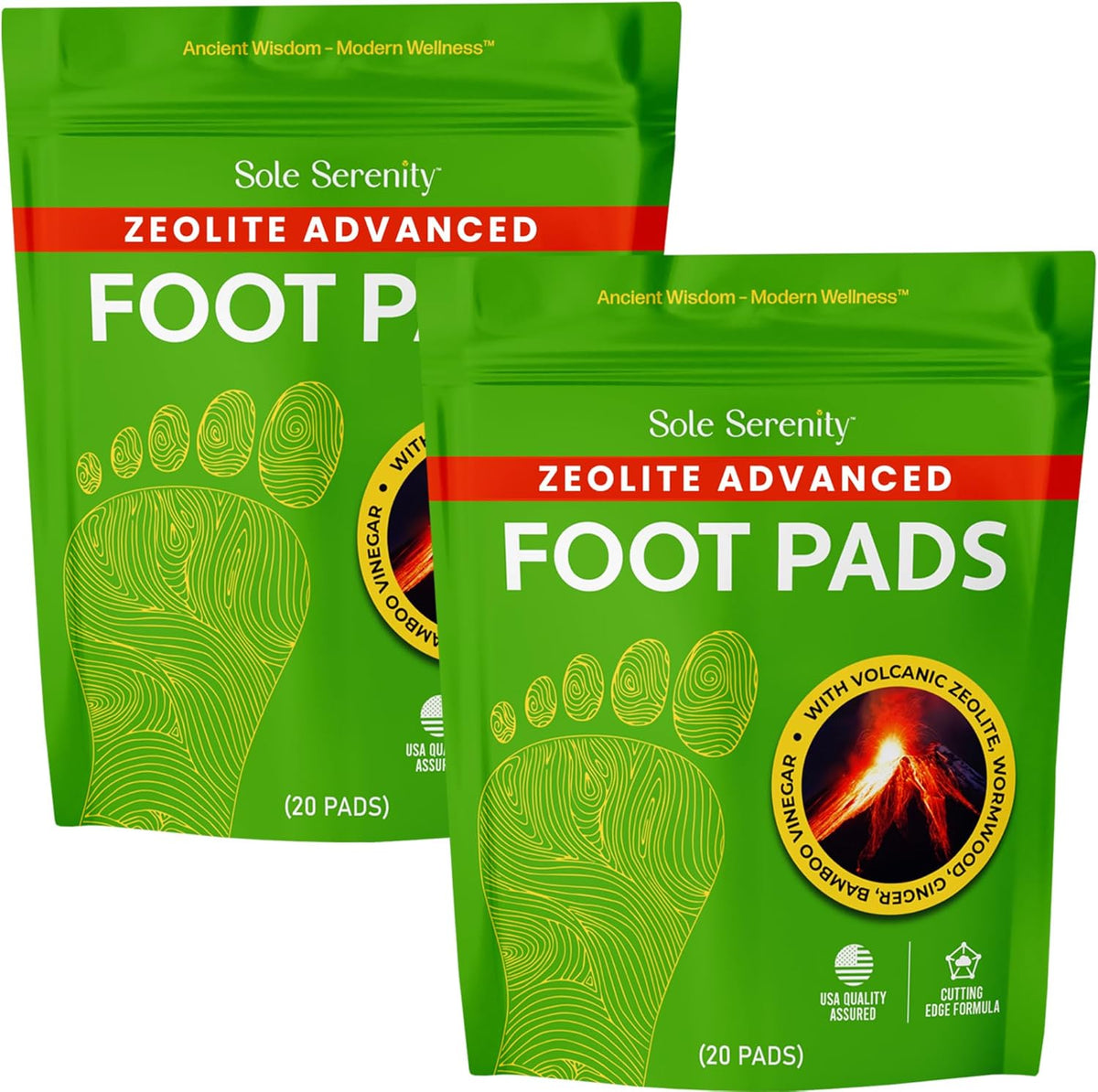 Zeolite Sole Serenity Detox Foot Pads Heavy Metals, Plastic Pollutants
