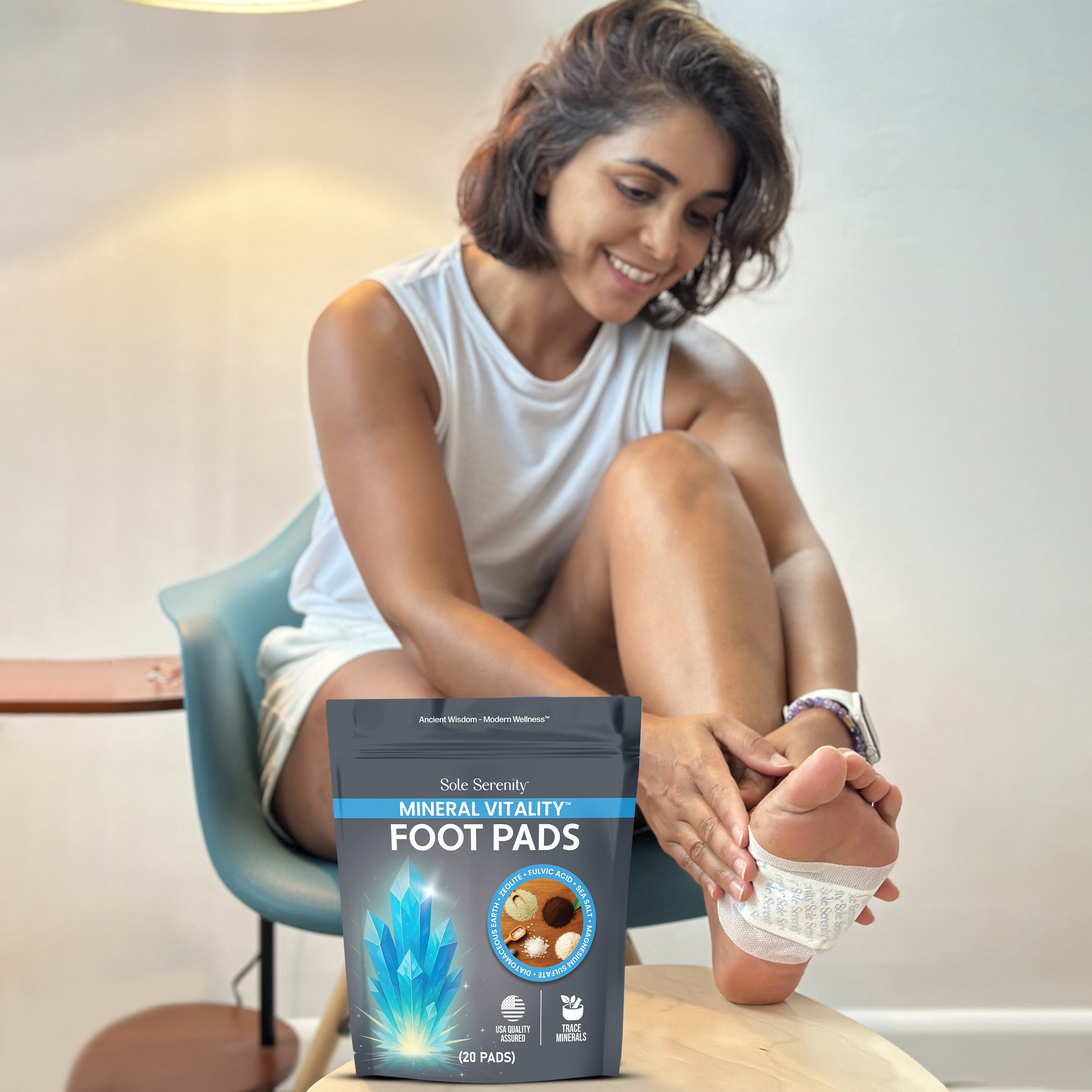 Vital Minerals Detox Foot Pads with Fulvic Acid, Sea Salt, Magnesium