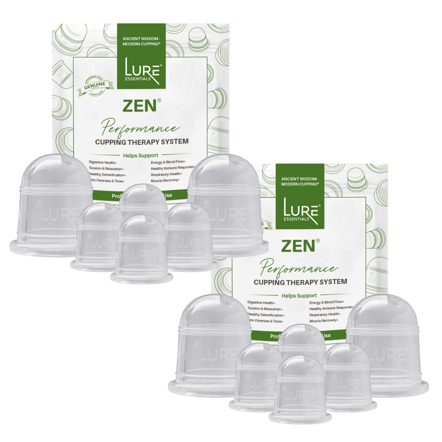ZEN Cupping Therapy Set - 6 Cups, Clear – Lure Essentials