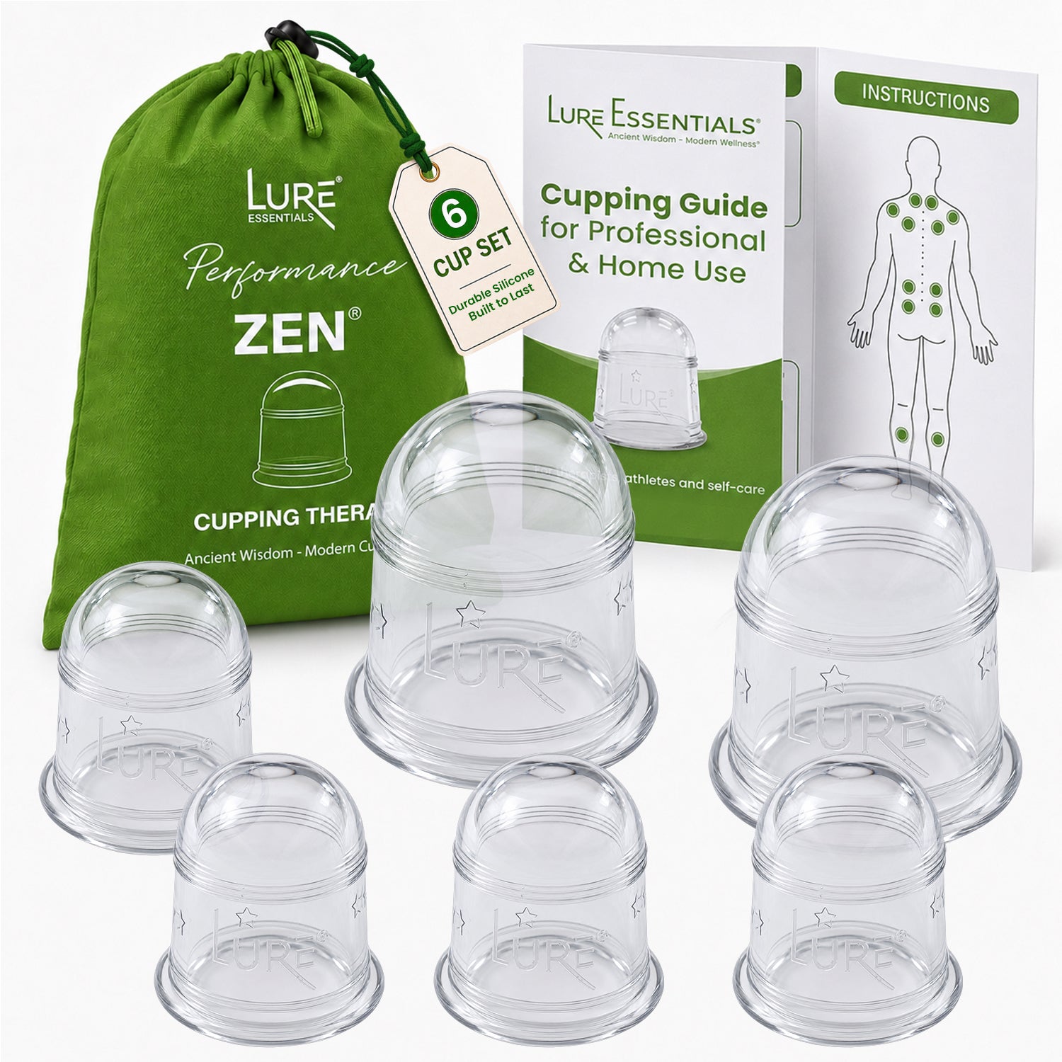 ZEN Cupping Therapy Set - 6 Cups – Lure Essentials