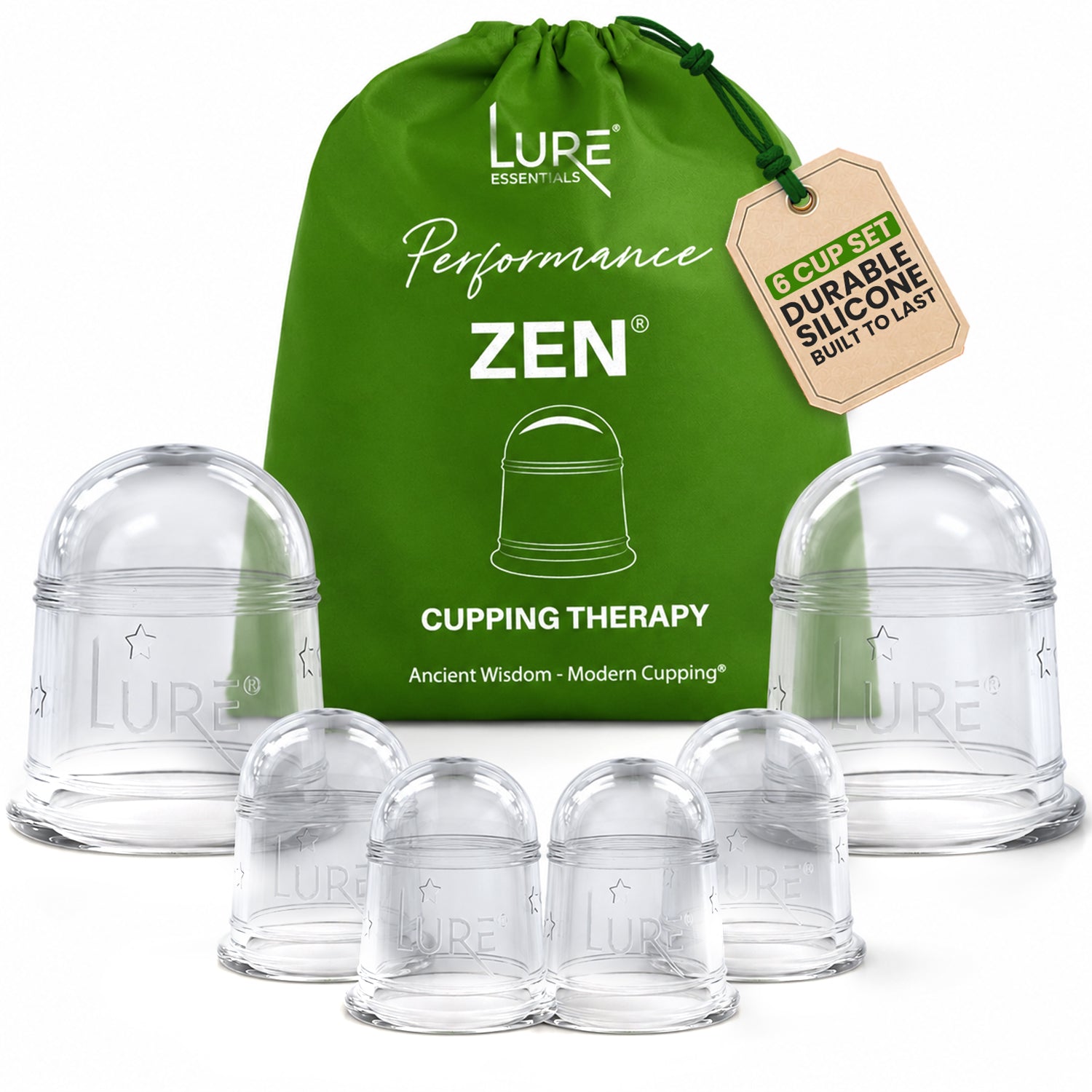 ZEN Cupping Therapy Set - 6 Cups – Lure Essentials