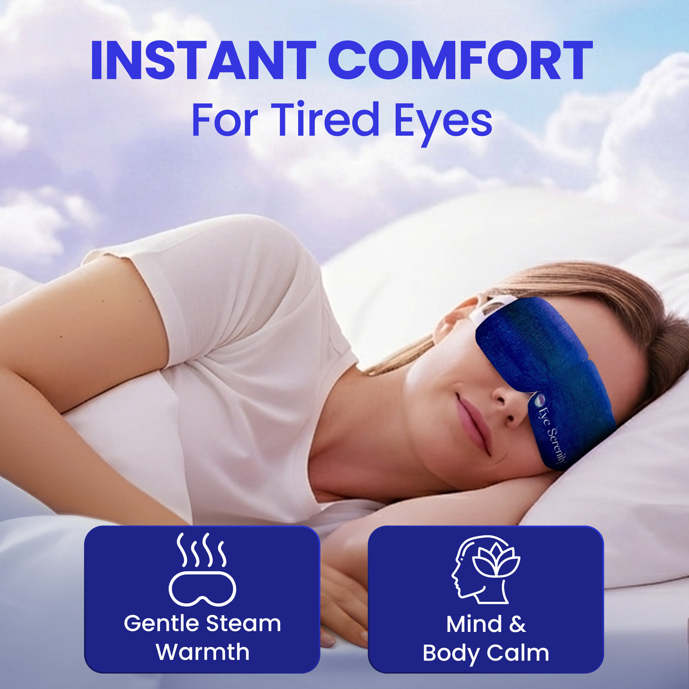 sleep goggles for dry eyes Eye Serenity Steam Eye Mask for Dry Eyes, Puffiness, Travel Relaxation – Lure Essentials