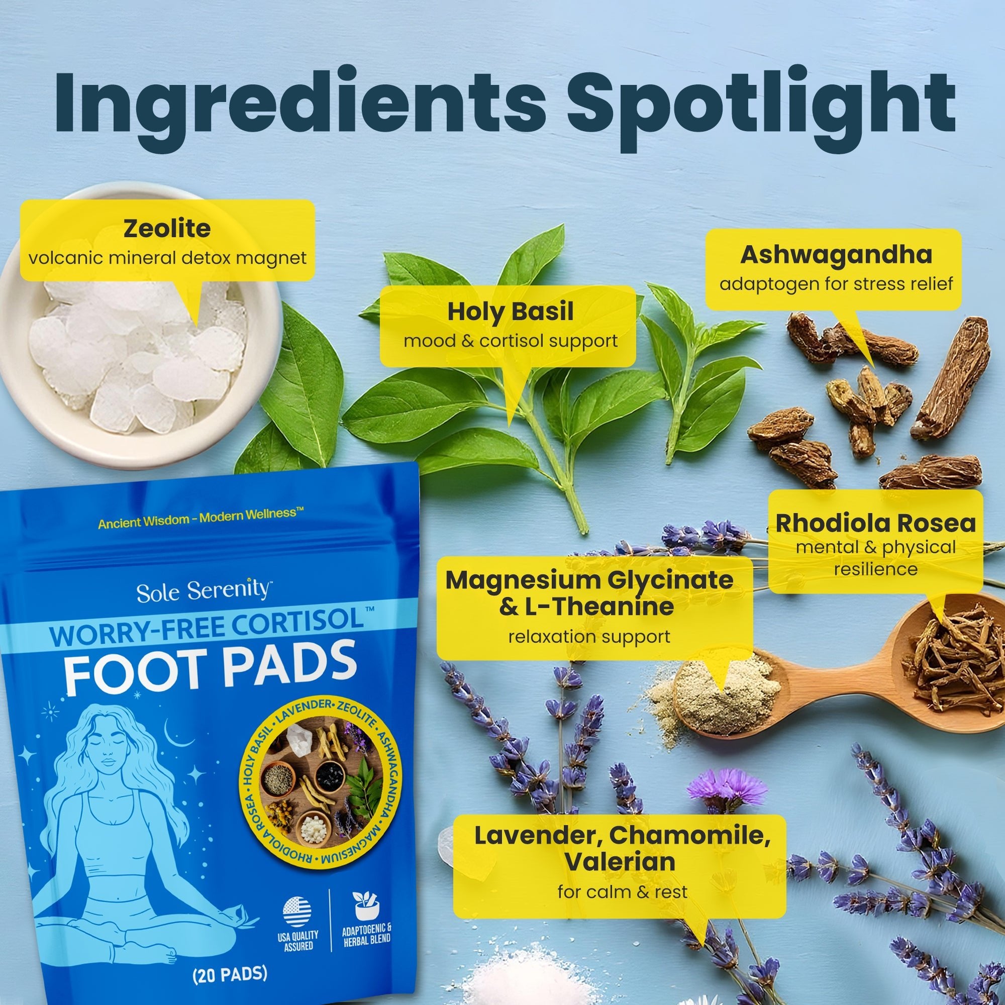 Sole Serenity Worry-Free Cortisol Detox Foot Pads