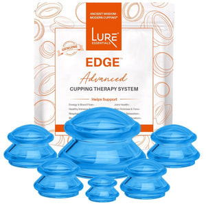 EDGE™ Cupping Therapy Set Blue, 6 Cups