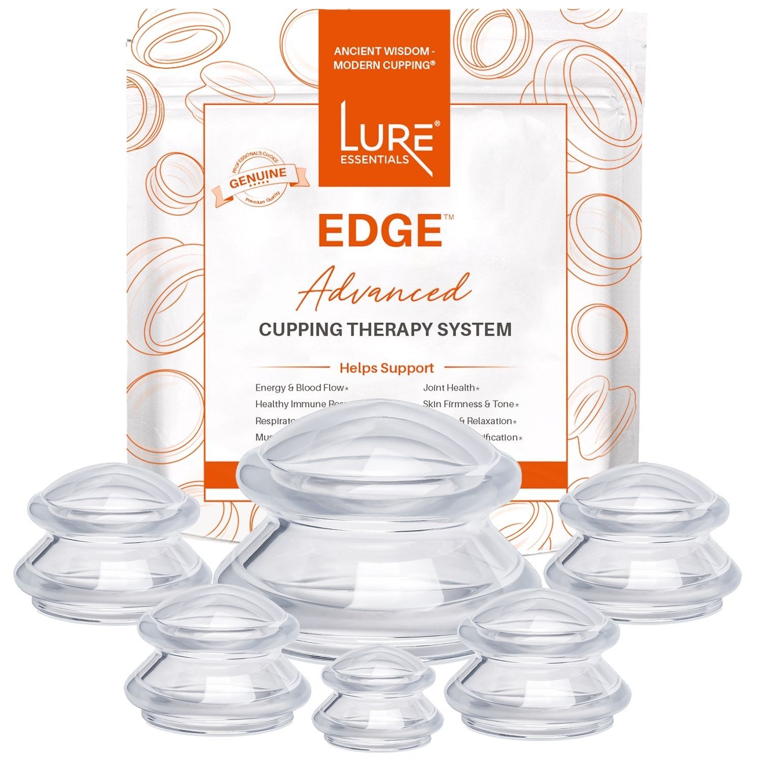 Lure Essentials Edge Cupping Set of 6 - Clear