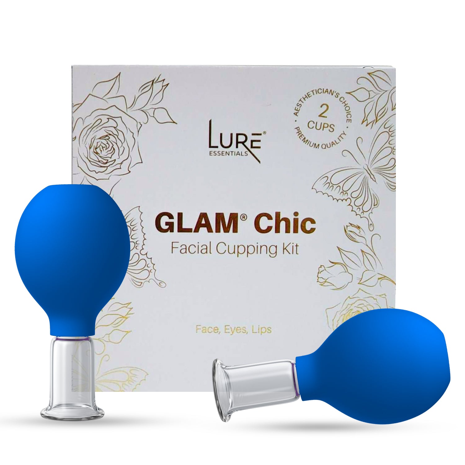 NEW! Glam Chic Face & Eyes Cupping Set - Blue - Lure Essentials