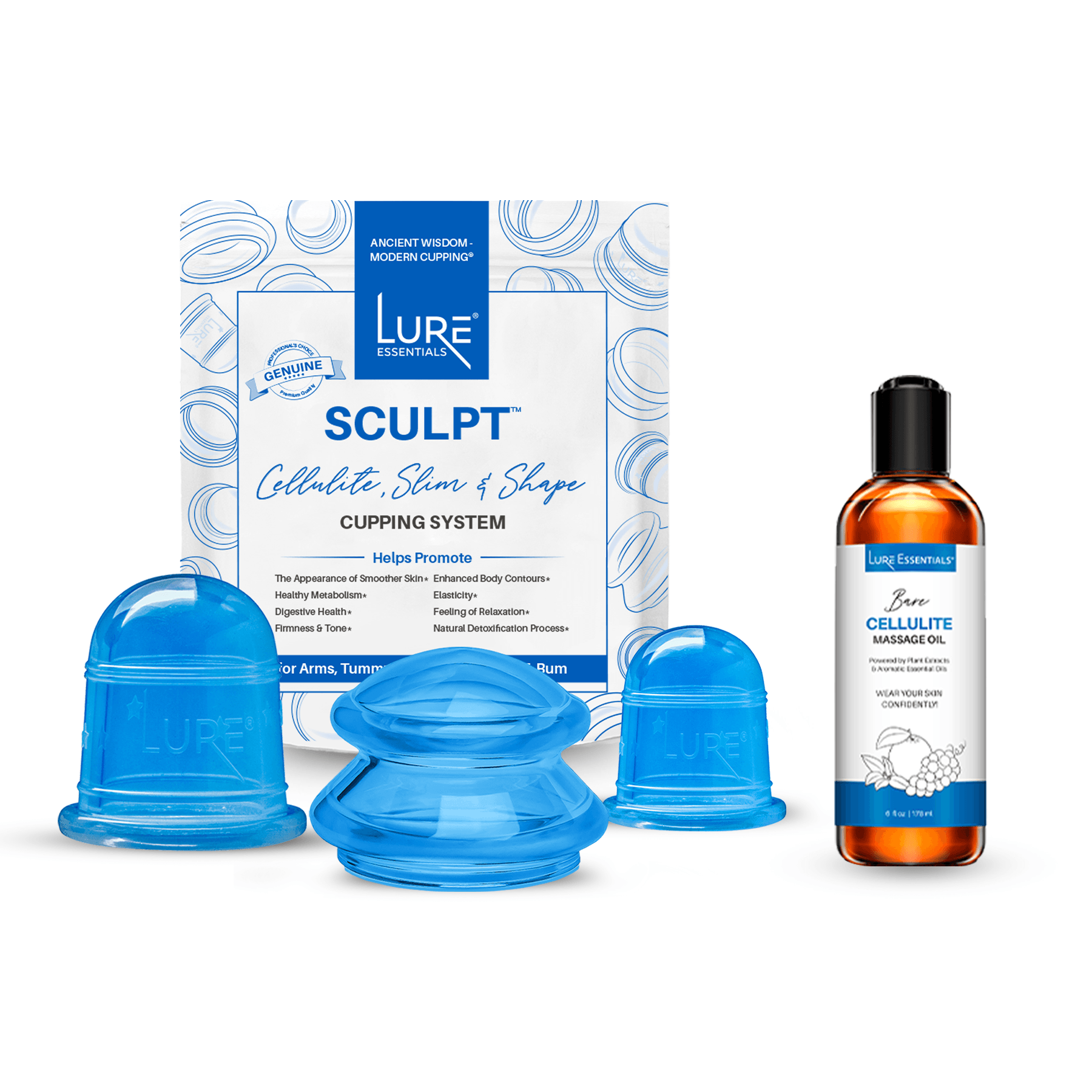  LURE Essentials Edge Cupping Therapy Set - Cupping Kit